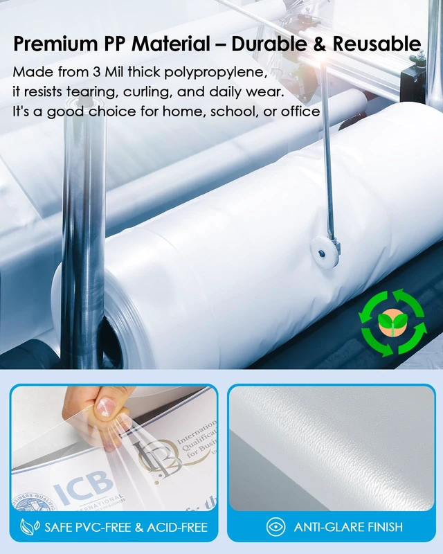 Alt view image 2 of 7 - Non Glare Sheet Protectors for 3 Ring Binder 200 Pack, 8.5 x 11 inch Reduce Glare Clear Page Protectors Letter Size Plastic Paper Sleeves, Acid-Free, Top Loading, Business Office School Supplies