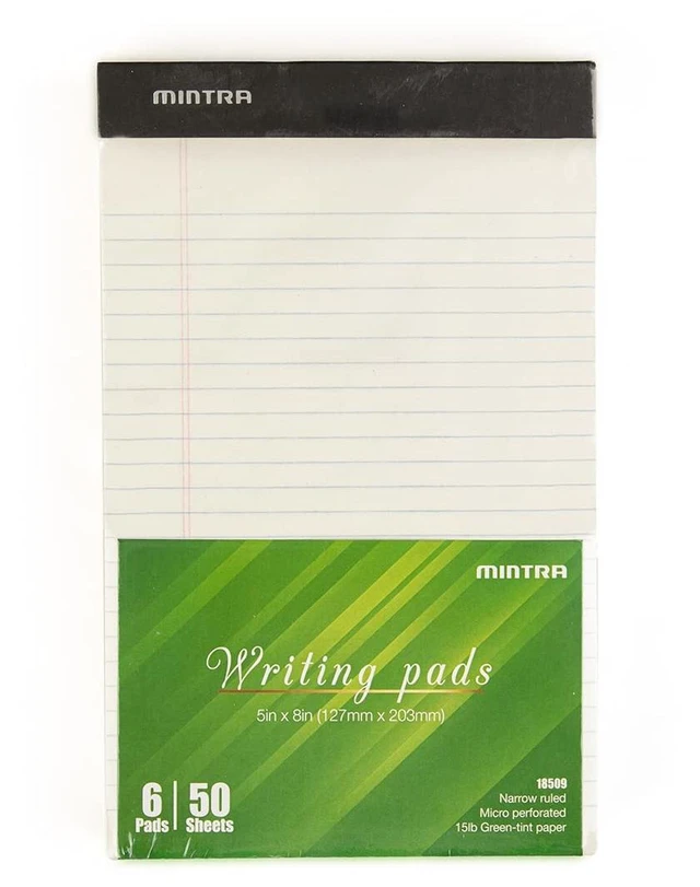 Main image of Legal Pads, ((Basic 6pk - (Green Paper) (5in x 8in (Narrow Ruled), 6pk (Green Tint))