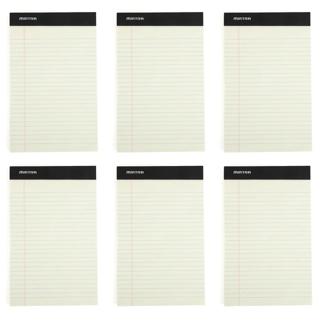 Alt view image 2 of 6 - Legal Pads, ((Basic 6pk - (Green Paper) (5in x 8in (Narrow Ruled), 6pk (Green Tint))