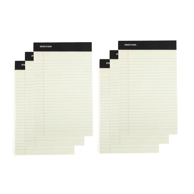 Alt view image 4 of 6 - Legal Pads, ((Basic 6pk - (Green Paper) (5in x 8in (Narrow Ruled), 6pk (Green Tint))