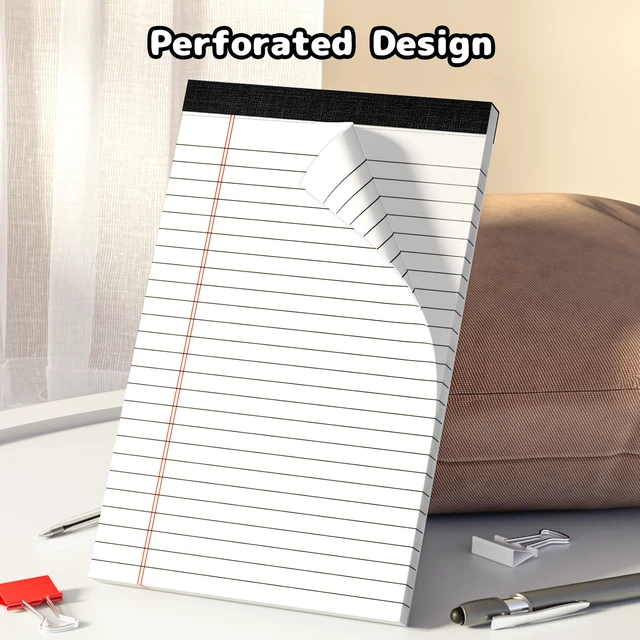 Alt view image 4 of 7 - 12pcs Legal Pads 5x8 White Note Pads Small Notepads College Ruled Lined Paper Pad 5x8, Portable Note Pads, Small Writing Pads for Meeting Notes, To-Do Lists & Office Work, 30 Sheets/Pack