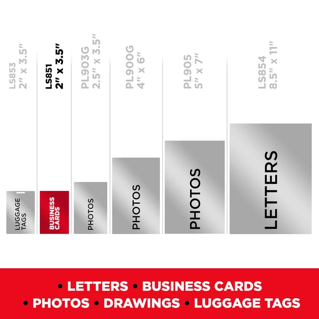 Alt view image 5 of 7 - Self-Sealing Laminating Pouches, 2 in x 3.5 in Business Card Size 25-Pack, Great for Gift Tags