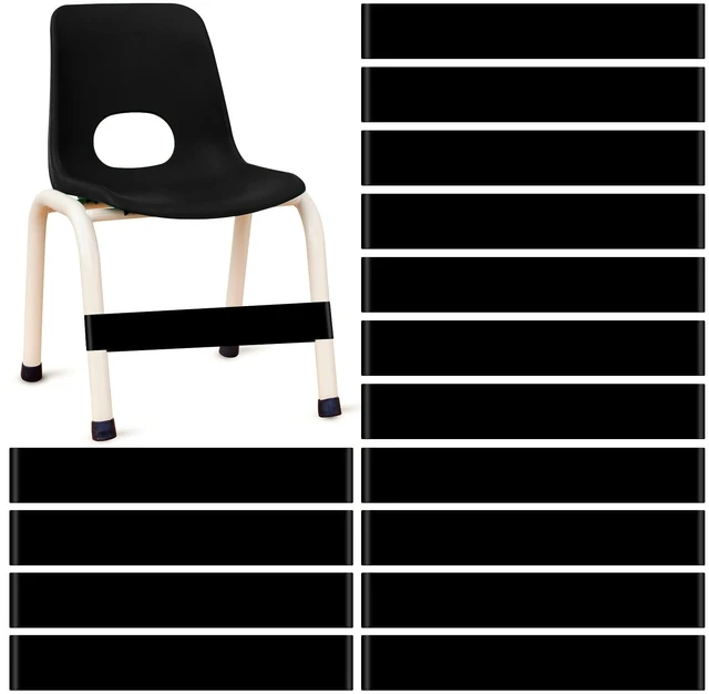 Main image of 24 Pcs Classroom Chair Bands, Fidget Bands, Black, 1 mm Fidget Chairs and Desks Bands, ADHD Autism Tools, Bounce Flexible Seating for Classroom
