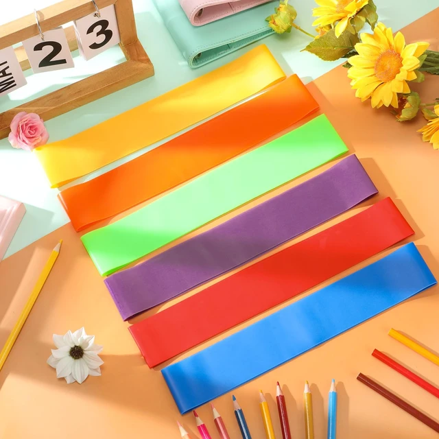 Alt view image 6 of 6 - 24 Pcs Classroom Chair Bands, Fidget Bands, Rainbow, 1 mm Fidget Chairs and Desks Bands, ADHD Autism Tools, Bounce Flexible Seating for Classroom
