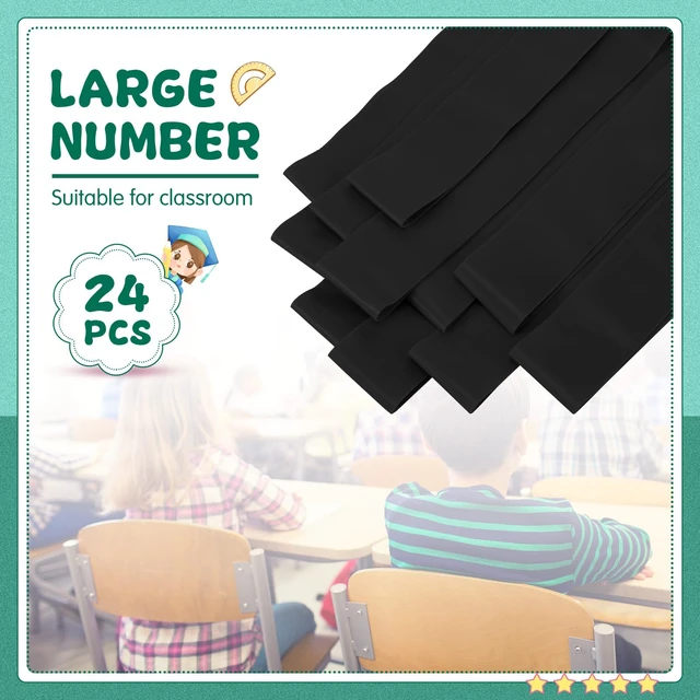 Alt view image 3 of 7 - 24 Pcs Classroom Chair Bands, Fidget Bands, Black, 1 mm Fidget Chairs and Desks Bands, ADHD Autism Tools, Bounce Flexible Seating for Classroom