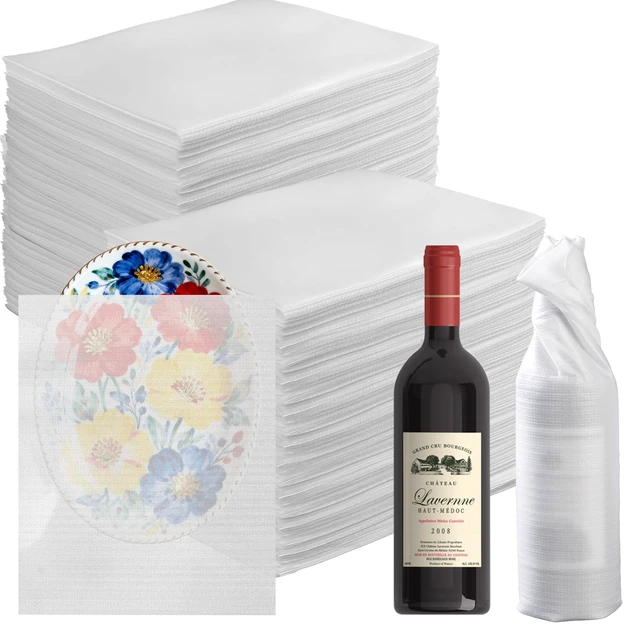 Main image of 100 Pack Dish Packing Supplies for Moving, 12x16 Inch Cushion Foam Pouches Large Foam Wrap Pouches Protecting Mugs, Cups, Glass,Frames,China and Dishes, Moving Supplies for Dishes
