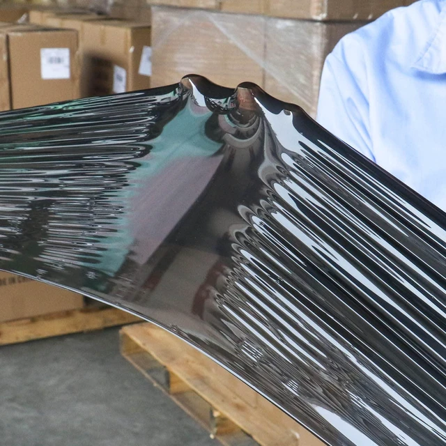 Alt view image 6 of 7 - Black Stretch Wrap Industrial Strength with Plastic Handle 12" x 1000 Feet 80 Gauge 3-Pack, Black Shrink Wrap, Self-Adhering Black Plastic Wrap for Shipping, Moving