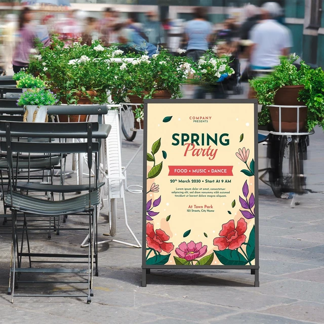 Alt view image 7 of 7 - A Frame Sign 24x36 Inch Outdoor, Heavy Duty Sandwich Board Signs, Double-Sided A Frames Sign Holder Business for Outside(Frame only)