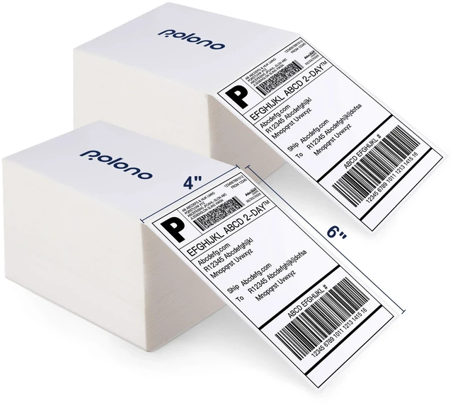 Main image of 4x6 Thermal Labels Fanfold, 1000 Shipping Labels for Label Printer Commercial Grade, No BPA or BPS, Print Clear and Sharp, Direct Thermal Shipping Labels Compatible with Thermal Printer
