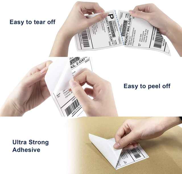 Alt view image 4 of 7 - 4x6 Thermal Labels Fanfold, 1000 Shipping Labels for Label Printer Commercial Grade, No BPA or BPS, Print Clear and Sharp, Direct Thermal Shipping Labels Compatible with Thermal Printer
