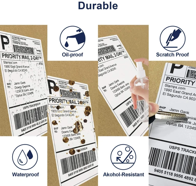 Alt view image 5 of 7 - 4x6 Thermal Labels Fanfold, 1000 Shipping Labels for Label Printer Commercial Grade, No BPA or BPS, Print Clear and Sharp, Direct Thermal Shipping Labels Compatible with Thermal Printer