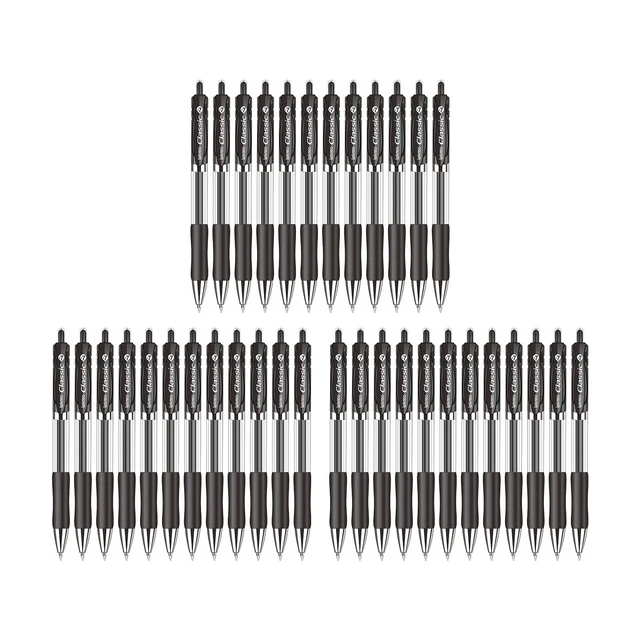 Alt view image 2 of 7 - Classic Retractable Gel Roller Pens, 0.7mm Fine Point Black Ink (Black - 36 Packs)