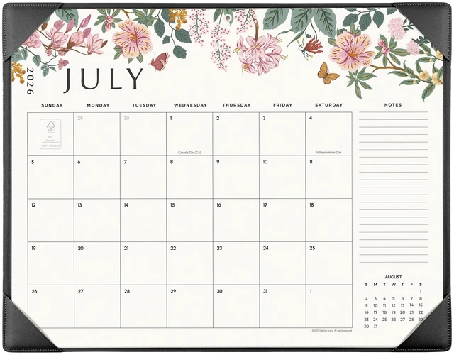 Main image of Desk Calendar 2027, Large Desk Pad Calendar 22 x 17" (Black) Large Desk Calendar with Desktop Mat From July 2026 to December 2027, Floral Design Calendar 2026 for Home School and Office