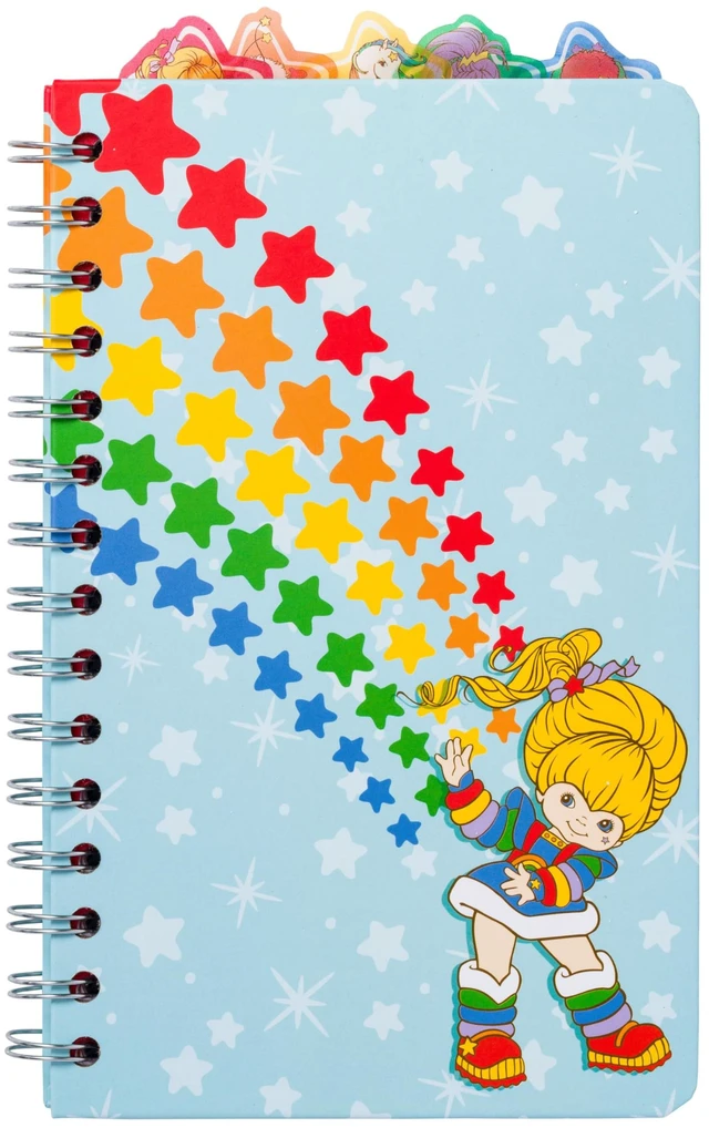 Main image of Rainbow Brite Twink, Spiral Tabbed Notebook, 8" x 5" Puppy Brite, Shy Violet, Starlite, School, Journal, Office, Work