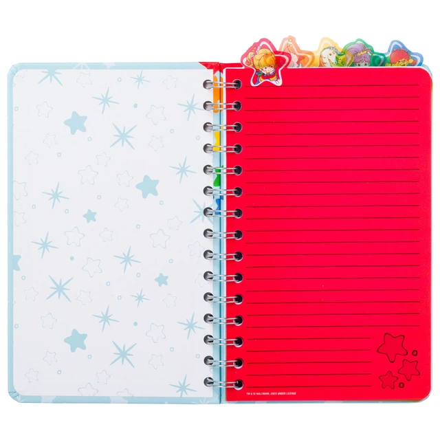 Alt view image 2 of 6 - Rainbow Brite Twink, Spiral Tabbed Notebook, 8" x 5" Puppy Brite, Shy Violet, Starlite, School, Journal, Office, Work