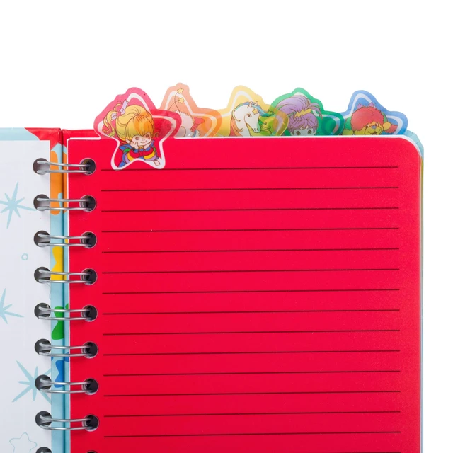 Alt view image 5 of 6 - Rainbow Brite Twink, Spiral Tabbed Notebook, 8" x 5" Puppy Brite, Shy Violet, Starlite, School, Journal, Office, Work