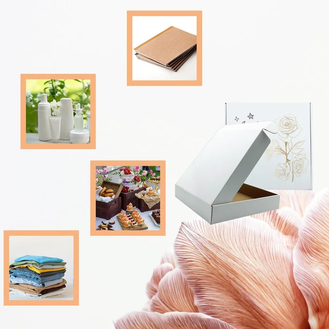 Alt view image 2 of 7 - 11x11x2 Inch Shipping Boxes Set of 25,White Corrugated Cardboard Mailers Recycled Literature Mailer, Small Business Packaging, Mailing, Moving, Storage, Gifting, Wrapping, E-Commerce, Tuck Top