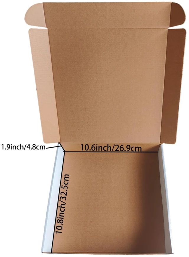 Alt view image 5 of 7 - 11x11x2 Inch Shipping Boxes Set of 25,White Corrugated Cardboard Mailers Recycled Literature Mailer, Small Business Packaging, Mailing, Moving, Storage, Gifting, Wrapping, E-Commerce, Tuck Top