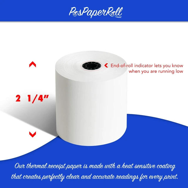 Alt view image 3 of 5 - Thermal Paper Rolls Pack of 50 Made In USA (2 1/4'' x 230')