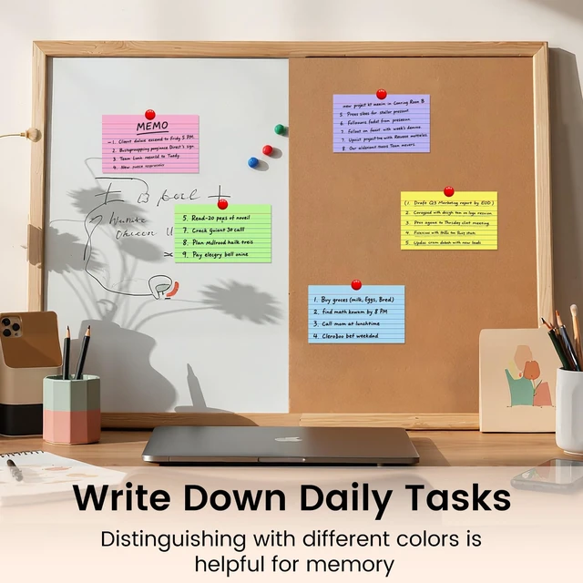 Alt view image 6 of 7 - Index Cards 3x5 Inch, 500sheets, Flash Cards,Ruled Lined Colored Note Cards Paper For Studying, Schools Supplies, College, Office And Home Organization, Note Taking Supplies