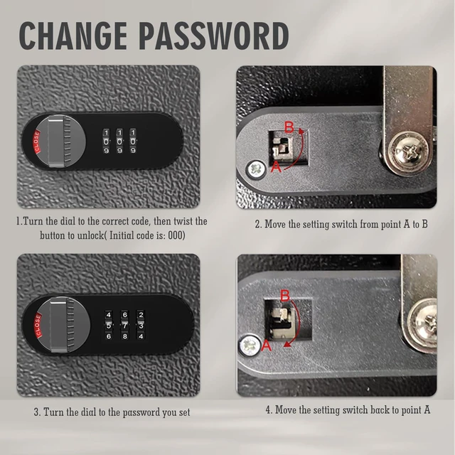 Alt view image 7 of 7 - 48 Key Lock Box, Steel Key Cabinet with Combination Lock & Key Wall Mounted Key Organizer Box with Key Management App (Record Key Borrow/Return) for Home, Small Office, School, Rental