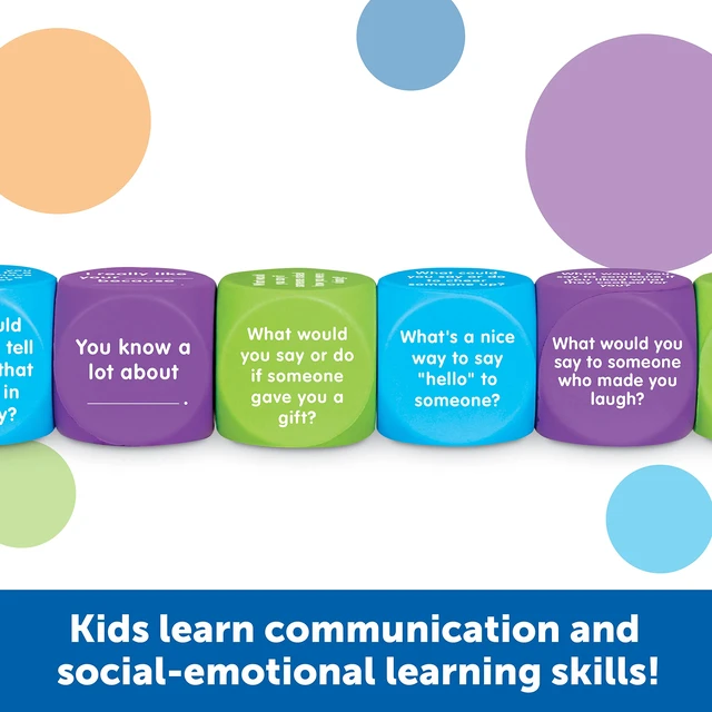 Alt view image 3 of 6 - Be Kind Cubes, 6 pieces, Ages 5+ Social Emotional Toys, Speech Therapists Materials, Emotional Intelligence Toys
