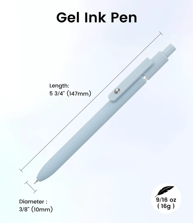 Alt view image 7 of 7 - Cute Black Gel Pens, 12Pcs 0.5mm Quick Dry Black Ink Pens Ballpoint 0.5mm Fine Point Black Ink Aesthetic Pen for School Office Supplies, Retractable Fidget Pen for Nurses Men Women