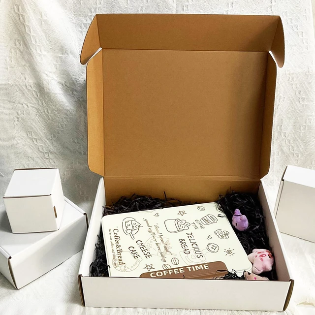 Alt view image 7 of 7 - 13x10x3 Inch White Shipping Box 20 Pack,Craft Gift Box,Mailing,Packaging Easily Assemble,Lightwight, Shipping,Packaging,Recyclable Storage,E-commerce,Literature Mailing, Luck Top, Corrugated Carton