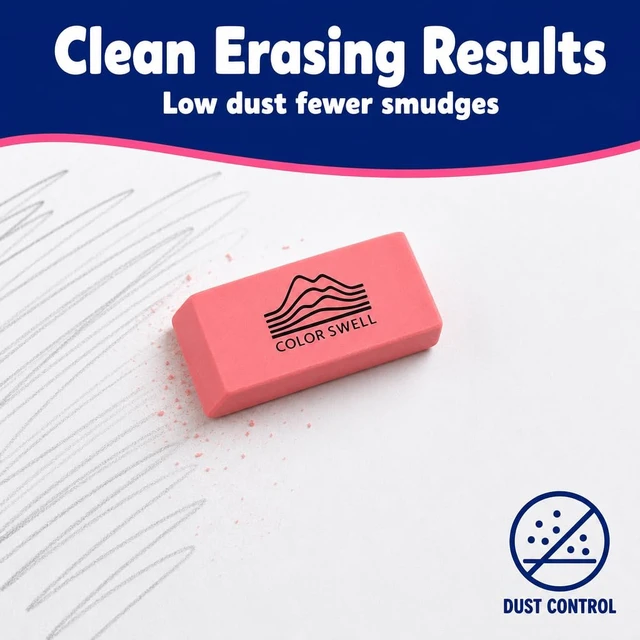 Alt view image 5 of 7 - Bulk Pink Erasers - 108 Pack of Neon and Pink Erasers Neon and Pink, For Offices, Classroom, Kids, Students, Families, Donations
