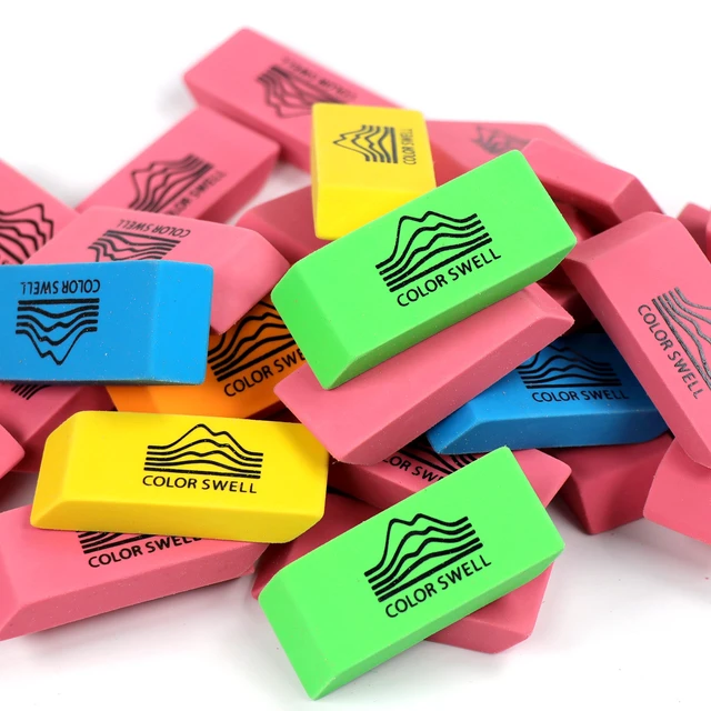 Alt view image 6 of 7 - Bulk Pink Erasers - 108 Pack of Neon and Pink Erasers Neon and Pink, For Offices, Classroom, Kids, Students, Families, Donations