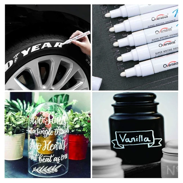 Alt view image 3 of 7 - 12 White Paint Pens Permanent Markers, Oil Based Paint Markers (Pack of 2)