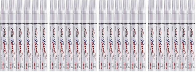 Main image of 12 White Paint Pens Permanent Markers, Oil Based Paint Markers (Pack of 2)