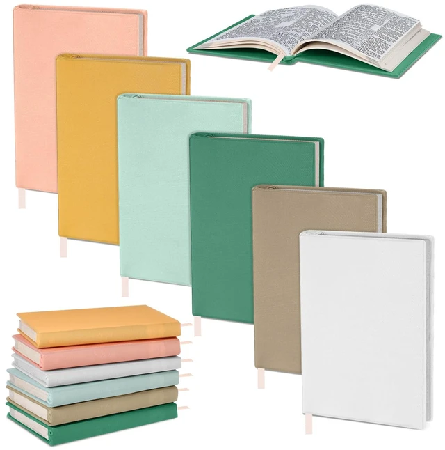 Main image of 6 Pack Stretchable Book Covers 6-9 Inch Colored Fabric Reusable Book Protector Sleeve for Hardcovers Textbook Protection Supplies(Boho Color)