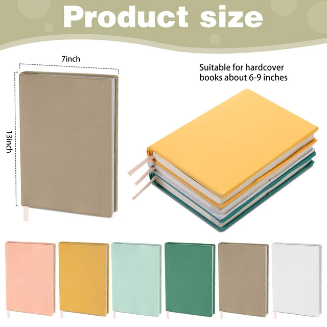 Alt view image 2 of 6 - 6 Pack Stretchable Book Covers 6-9 Inch Colored Fabric Reusable Book Protector Sleeve for Hardcovers Textbook Protection Supplies(Boho Color)