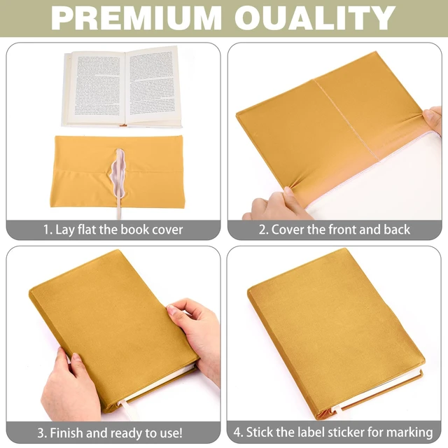 Alt view image 3 of 6 - 6 Pack Stretchable Book Covers 6-9 Inch Colored Fabric Reusable Book Protector Sleeve for Hardcovers Textbook Protection Supplies(Boho Color)