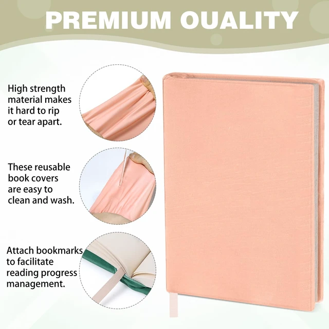 Alt view image 4 of 6 - 6 Pack Stretchable Book Covers 6-9 Inch Colored Fabric Reusable Book Protector Sleeve for Hardcovers Textbook Protection Supplies(Boho Color)