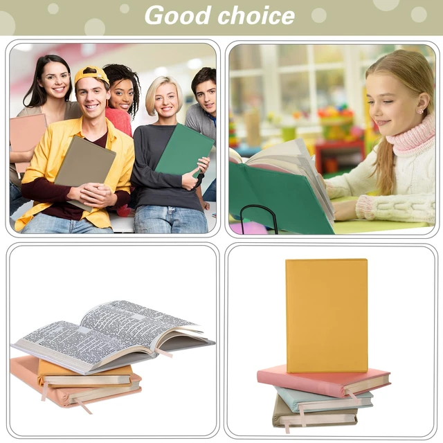 Alt view image 5 of 6 - 6 Pack Stretchable Book Covers 6-9 Inch Colored Fabric Reusable Book Protector Sleeve for Hardcovers Textbook Protection Supplies(Boho Color)