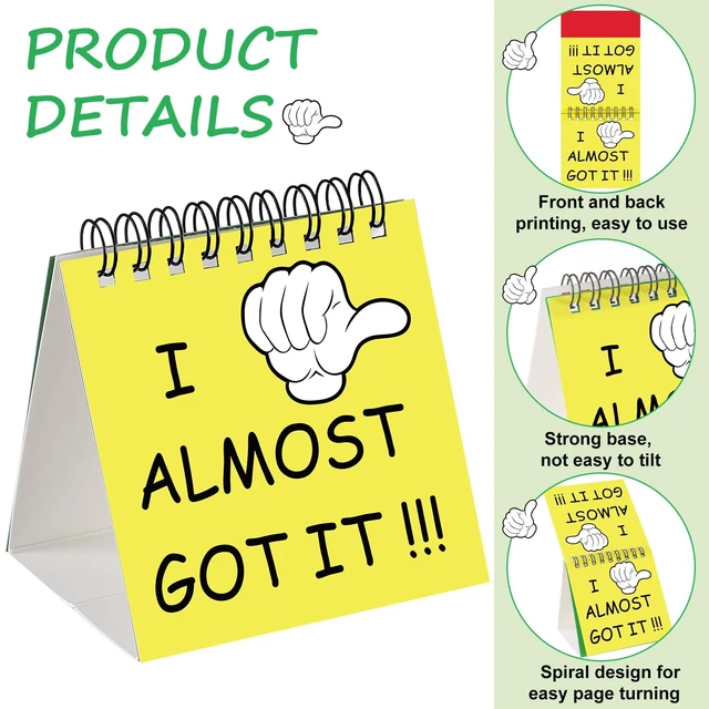 Alt view image 3 of 7 - 48 Pcs I Need Help Mini Flip Chart Self Assessment Classroom Signs 3-color Progress Cards, Spiral Desktop Stand, Practical Teaching Supplies & Classroom Behavior Tool for Teachers & Students