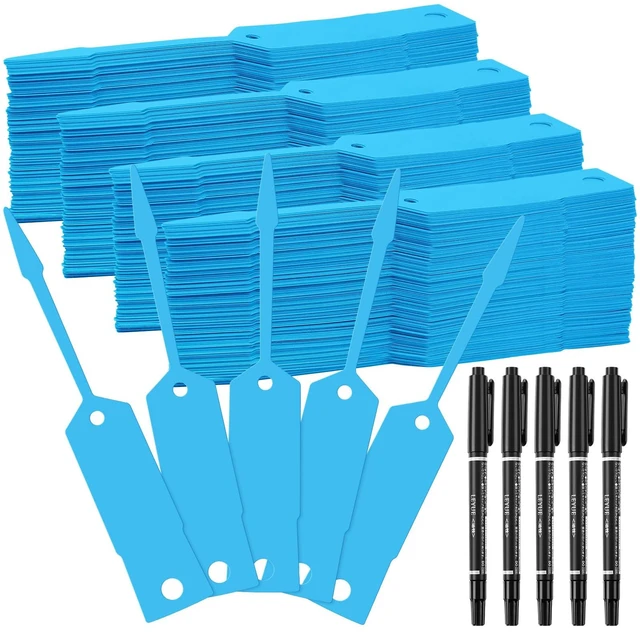 Main image of 2000 Pcs Self Locking Arrow Key Tags,Light Blue, 4 1/2 x 3/4 Inch Car Key Labels Self Lock Identifiers Car Parts Tags with 5 Pcs Black Pens for Office Automotive Shop Supplies