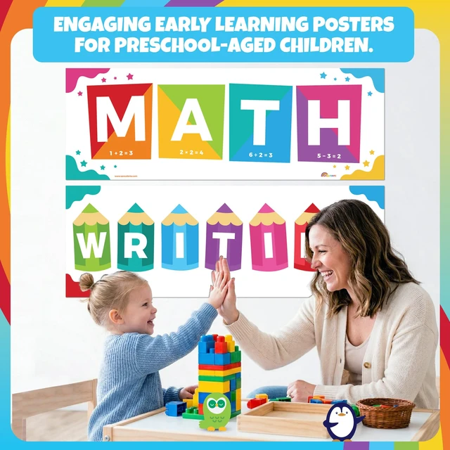 Alt view image 6 of 7 - 4 Pack 13.5"x39" Educational Charts & Posters Homeschool Classroom Wall Decor - Highlight Essential Learning Areas Including Reading, Writing, Math and Science