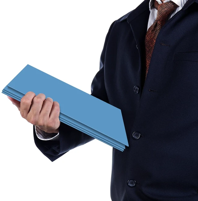 Alt view image 4 of 6 - 50 Pcs 2 Pocket Glossy Paper Folders Glossy Paper Laminated Portfolios, Letter Size, Presentation Folders with Pockets for Office Teacher Worker Supplies(Light Blue)