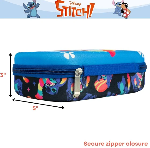 Alt view image 3 of 7 - Disney Stitch Pencil Case Set with Stickers and Gel Pens for Kids, Molded with Zip Closure, Blue
