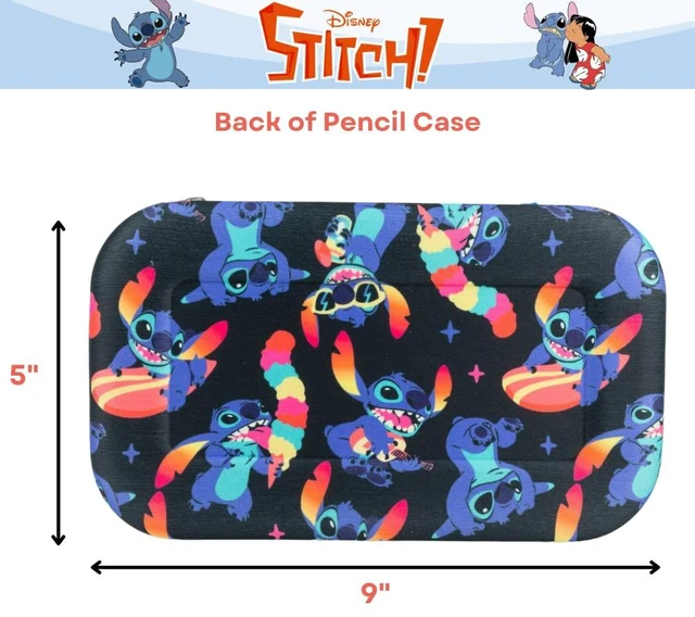 Alt view image 4 of 7 - Disney Stitch Pencil Case Set with Stickers and Gel Pens for Kids, Molded with Zip Closure, Blue