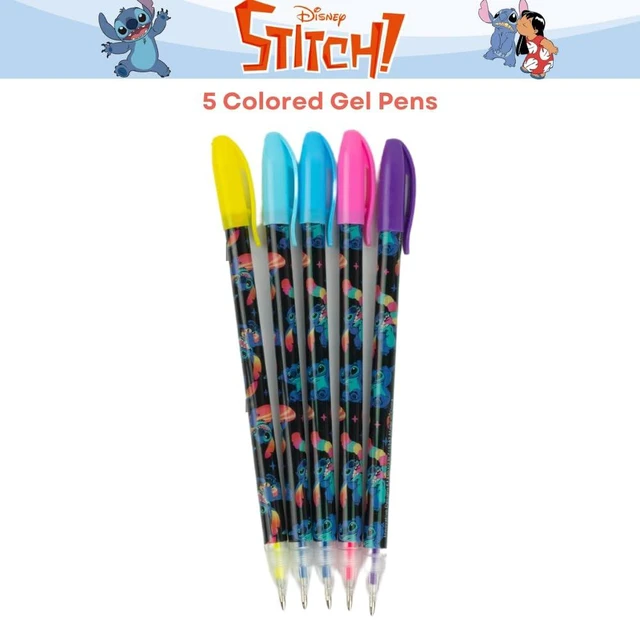 Alt view image 6 of 7 - Disney Stitch Pencil Case Set with Stickers and Gel Pens for Kids, Molded with Zip Closure, Blue