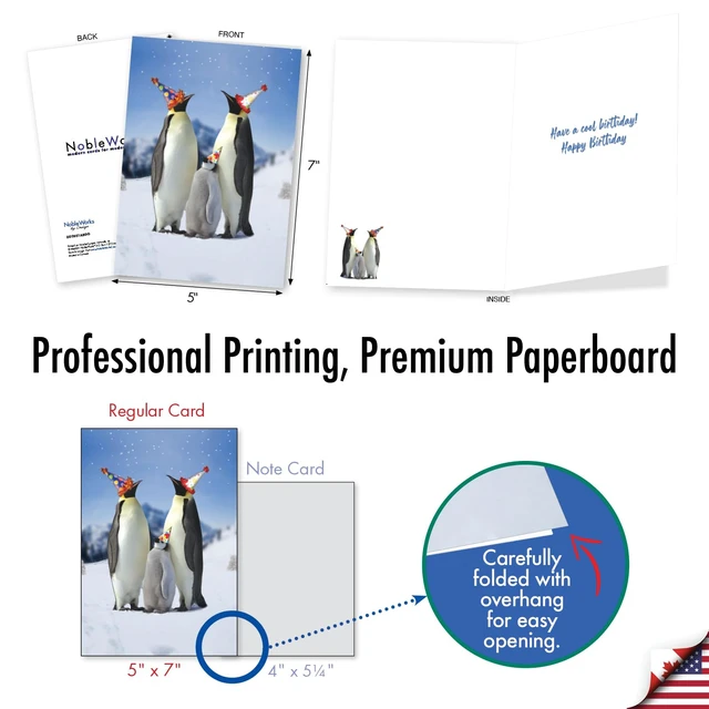 Alt view image 6 of 6 - 36 Set Card Birthday Wildlife Notes w/Envelopes AC7744BDG-B1x36 Sweet Nature Animal Floral Themed Boxed Notecards for Celebrating Another Year of Life for Family & Friends