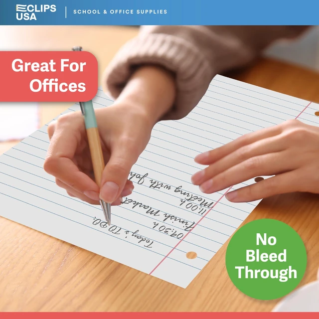 Alt view image 6 of 7 - Loose Leaf Paper College Ruled Notebook Paper College Ruled Lined Writing Filler Paper 10.5 x 8 1800 Sheets 150 Sheets Per Pack 60 gsm (12 Pack)