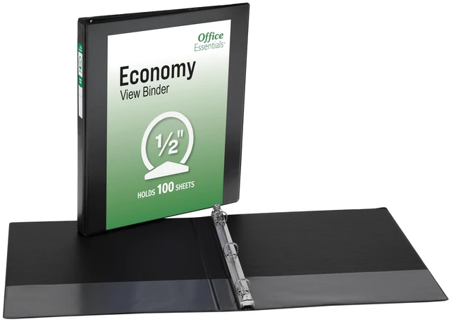 Alt view image 7 of 7 - 0.5" Standard View Binders, 4 Black Binders A practical choice for school, home and everyday organization with dependable performance at a great value