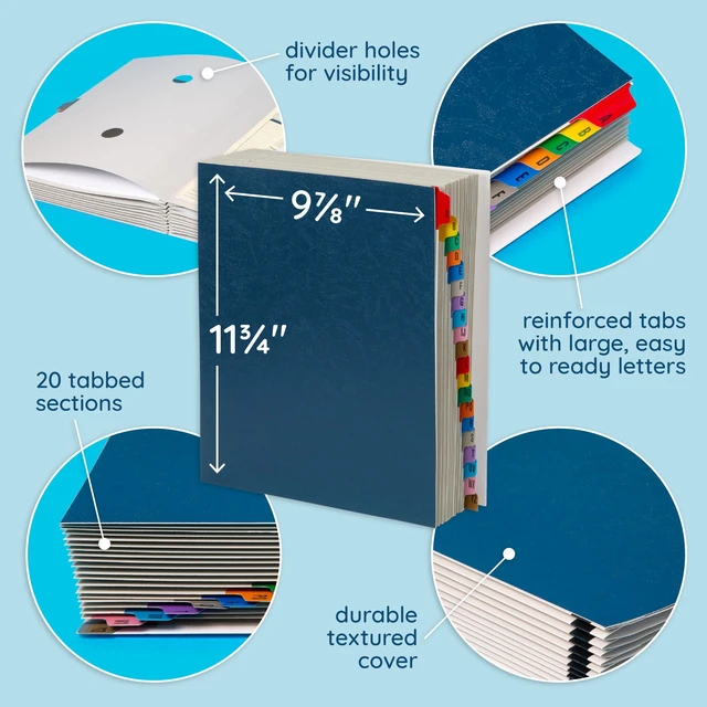 Alt view image 4 of 7 - Expanding Desk File Sorter, Alphabetical, Letter Size Alphabetical Accordion File Organizer, 20 A-Z Dividers, for Mail, Files, Invoices, and Desktop Organization