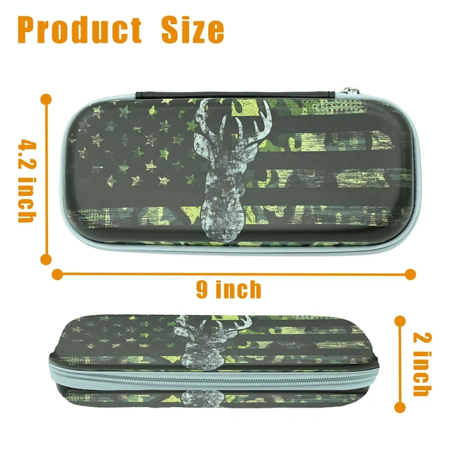 Alt view image 2 of 5 - Camo Hunting Deer Pencil Box Zip Pencil Case for Boys Girls School Organizer Pencil Bag Pencil Pouch
