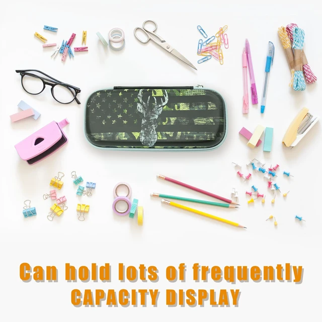 Alt view image 5 of 5 - Camo Hunting Deer Pencil Box Zip Pencil Case for Boys Girls School Organizer Pencil Bag Pencil Pouch